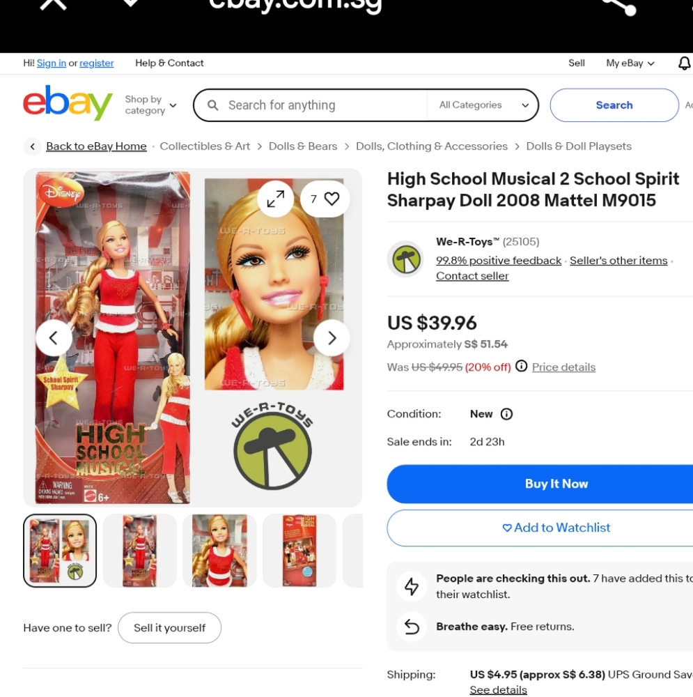 Mattel High School Musical Doll - Red and White - Picture 3 of 3